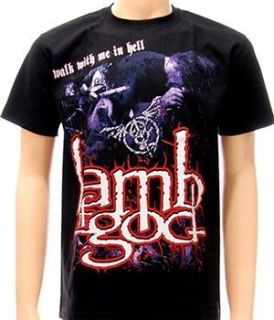 Lamb Of God Heavy Metal Rock Band T shirt Sz XXL 2XL Biker Men Punk 