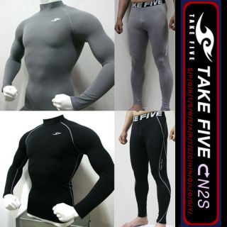 Sports Skin Tight Fitness Compression Long Sleeve Top & Pants S 2XL 23 