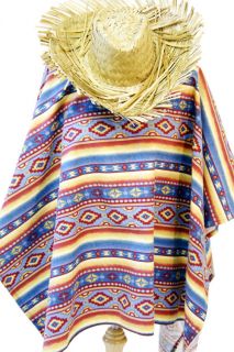 Wild West/Cowboy/Pe​ru MEXICAN BANDIT PONCHO FANCY DRESS All sizes