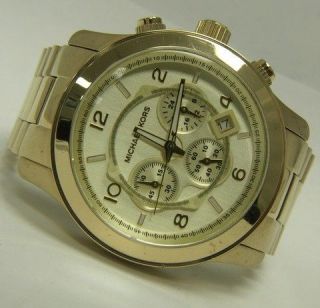 Michael Kors Mens Goldtone Bracelet Watch MK8077 $250