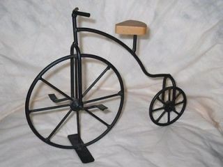 Metal Art Cast Iron Wood Penny farthing High Wheeler Hi Wheel Bicycle 