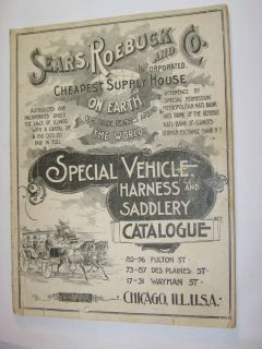 ORIGINAL 1890s  BUGGY CATALOG FARM WAGONS/SLEIGHS/WHIPS/SADDLES 