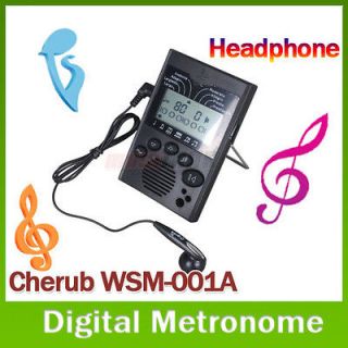 WSM 001A Metronome Cherub Digital Metronome with Headphone