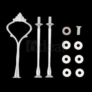 Wedding Party Metal Cake Plate Stand Center Handle Rods Fittings Kits 