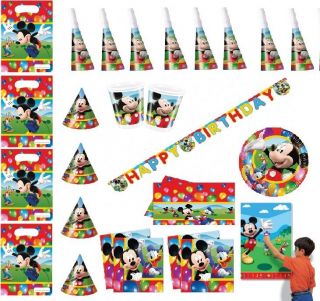 MICKEY MOUSE PARTY TIMEbirthday decorations plates napkins ect CLUB 