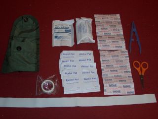 MILITARY FIRST AID POUCH SURVIVAL KIT HUNTING HIKING CAMPING BAND AID 
