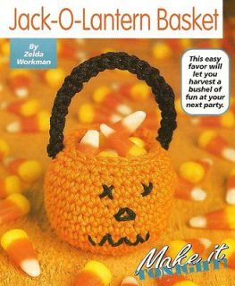 X716 Crochet PATTERN ONLY Mini Jack O Lantern Basket Ornament
