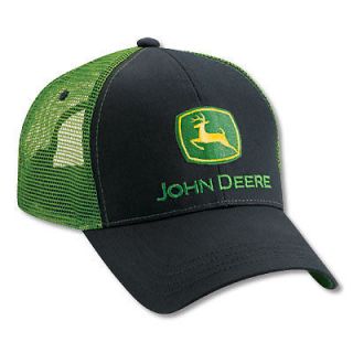   Product John Deere Authentic Black / Kelly Green Mesh Back Cap