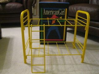   Girl Yellow Metal Bunk Bed EUC AG doll bed ladder w/box toy sleep