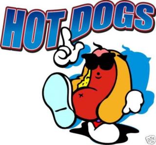 Hot Dogs Concession Hot Dog Cart Fast Food Decal 12