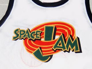 MICHAEL JORDAN TUNE SQUAD SPACE JAM MOVIE JERSEY WHITE NEW ANY SIZE