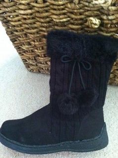 Michael Kors Girls Lil Abbi Black Sweater Boots   Size 3   New with 