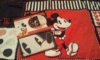Mickey Mouse Disney Fabric Shower Bath Curtain & Hooded Towel Set 