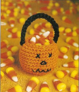 CUTE Mini Jack o Lantern Basket/Crochet Pattern