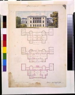 Benjamin Henry Latrobe Design, Mill Hill, Virginia 1796