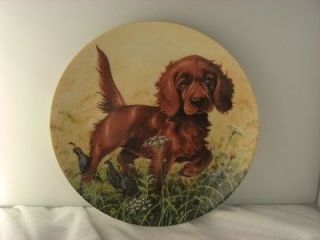 Vintage Missing The Point Irish Setter Kaatz #3 Field Puppies Plate 
