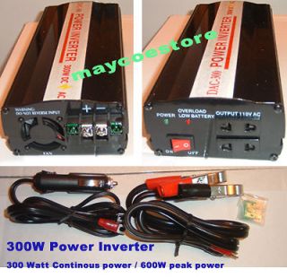 New PYLE PINV1 300 Watt 12 v DC to AC Portable Mobile Power Inverter