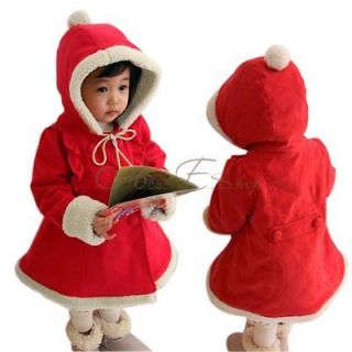   Christmas Red Baby Kids Sz 0 5 Y Warm Winter Party Hoodies Coat Jacket