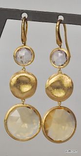 Magnificent New $1960 MARCO BICEGO 18K Gold Gemstone Drop Wire 
