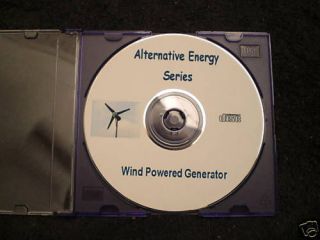  manual build a wind power Generator Turbine CD FREE POWER Energy
