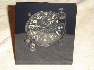 Aircraft clock stand hamilton/elgin 37500 arch/squared,military clocks 