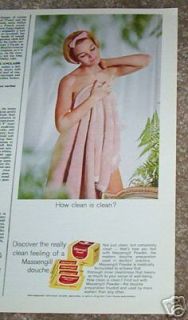 1966 Massengill DOUCHE Girl feminine hygiene PRINT AD
