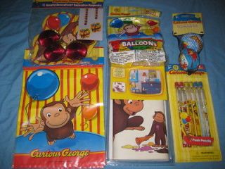 Curious George Party Favors Bags Tattoos several to choose from