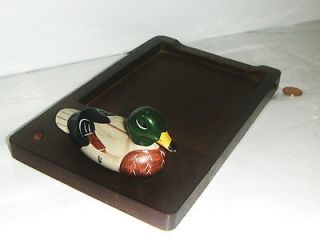 Vintage duck wooden paper and pen holder for telephone messages albert 