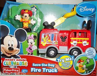 DISNEY MICKEY MOUSE CLUBHOUSE SAVE THE DAY FIRE TRUCK PLAY RESCUE WITH 