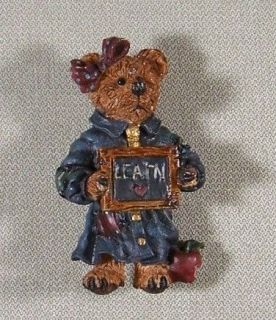 Boyds Bears Teacher Lapel Pin Learn Teddy Bear School Chalk Board