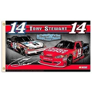 2012 NASCAR TONY STEWART #14 OFFICE DEPOT/ MOBILE 2 SIDED 3X5 FLAG IN 