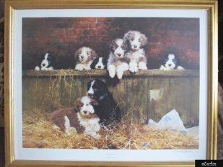   & Glazed David Shepherd Print Muffins Pups   Signed by the Artist