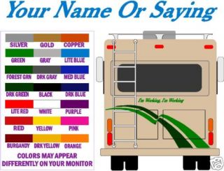 RV / CAMPER NAME or SAYING DECAL   