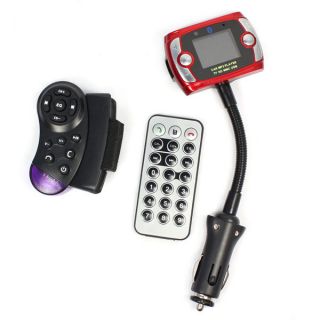 Bluetooth LCD Car Kit FM Transmitter  Player USB SD MMC TF Red BEST 