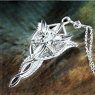 Sterling silver.925 Arwen evenstar necklace LOTR 7 Swarovski crystals 