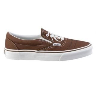Vans Off The Wall Brown Photo Print Fake Laces Classic Slip On Shoes 