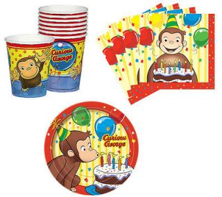   GEORGE BIRTHDAY PARTY SUPPLIES DECORATIONS PLATES CUPS NAPKINS CANDLE