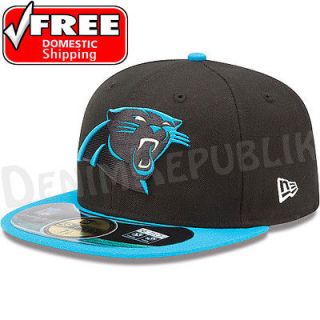 New Era 5950 CAROLINA PANTHERS NFL On Field Game Cap Fitted Black Hat 