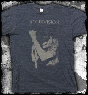   Division   Ian Curtis soft heather navy t shirt   Official   FAST SHIP