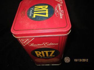   and HARD to FIND AMERICANA RETRO COLLECTIBLE TALL RITZ CRACKER TIN