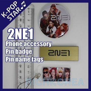 2NE1 k pop star Pin Button badge+name tags+Phone accessory set Music 