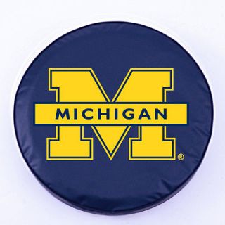   Wolverines NCAA Exact Fit Navy Vinyl Spare Tire Cover by HBS Covers
