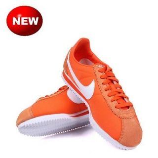 Nike Classic Cortez Nylon Safety Orange White Vintage Running Shoes 