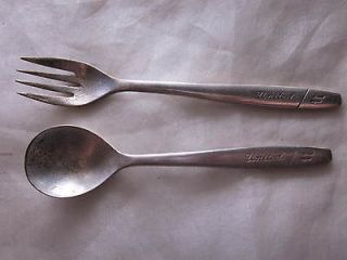   Mid Century United Airlines Spoon & Fork Intternational Silver Lot 2