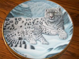 Snow Leopards Franklin Wildlife plate like hamilton,knowels,danbury 