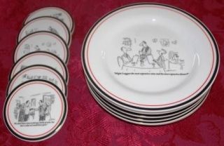   Hardware NEW YORKER 6 Cheese Appetizer Plates + 6 Coasters W@W