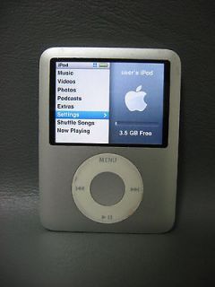 4GB Apple iPod Nano 3rd Gen (Fat) Silver/A1236/Functional/ Player