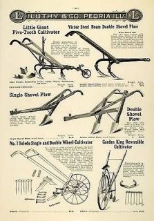 1912 Ad Antique Farm Wheel Cultivator Shovel Plow Farming Implement 