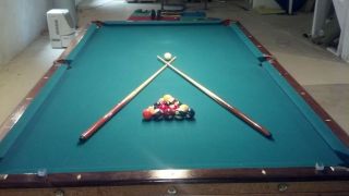 Antique Brunswick Manhattan Pool Table