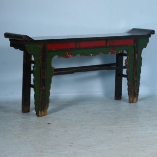 Ornate Antique Painted Console Table Shandong Province, China c.1840